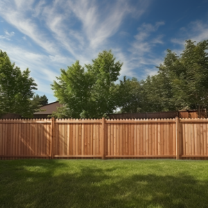 finished wood fence installation project grand rapids area